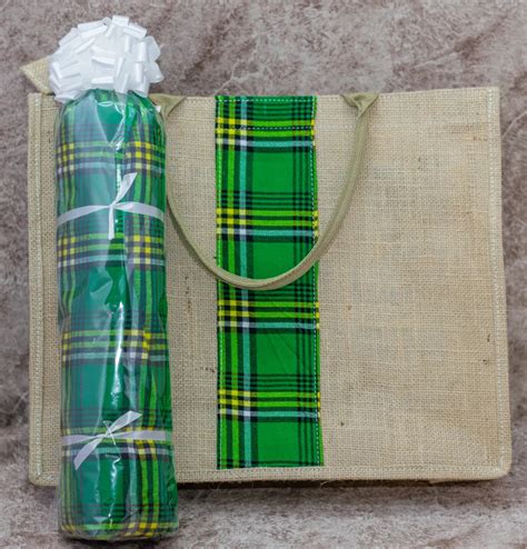 Green Maasai Shuka And Jute Bag Pablo Gift Shop