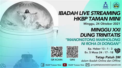 Ibadah Hkbp Taman Mini Minggu Oktober Youtube