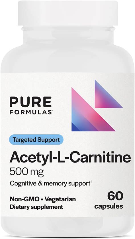 Pure Formulas Acetil L Carnitina Apoyo Cognitivo Y De Memoria L