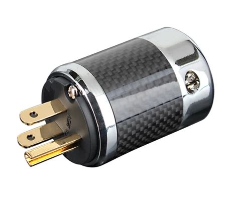 ac power plug  carbon fiber copper rhodium plating  iec ac
