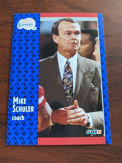 1991 92 Fleer 95 Mike Schuler For Sale Online EBay