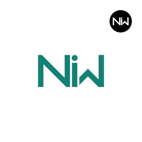 premium vector niw logo letter monogram design