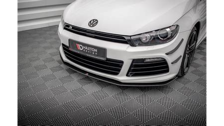 Street Pro Front Splitter Volkswagen Scirocco R Mk Black Spoilering