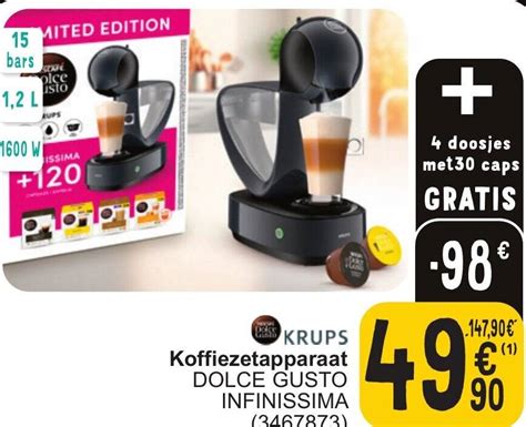 KRUPS Koffiezetapparaat DOLCE GUSTO INFINISSIMA Promotie Bij Cora