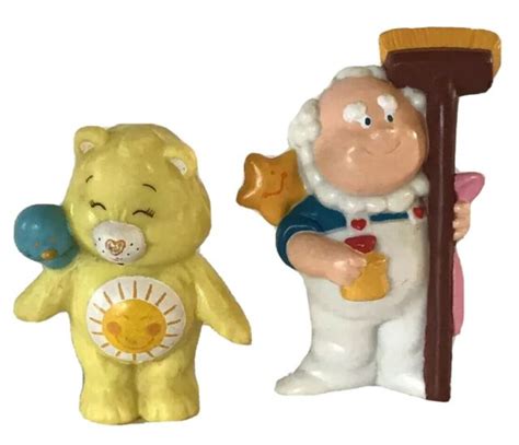 Vintage 80s Care Bears Funshine Bear Cloud Keeper Mini Pvc Figure