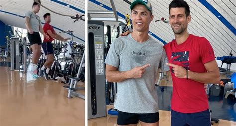 Video Cristiano Ronaldo Enseña A Saltar A Novak Djokovic