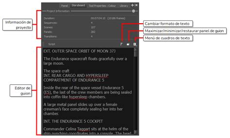Ayuda en pantalla de Storyboard Pro 20: Acerca de la interfaz de usuario 