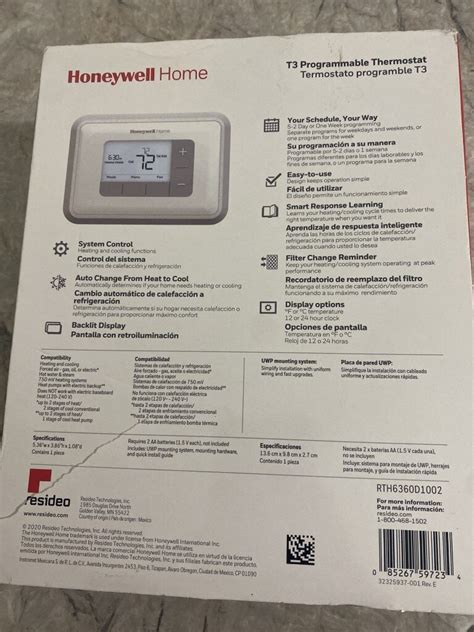 Honeywell T3 Programmable Thermostat