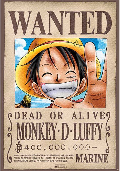 Poster One Piece Luffy Se Busca 98 x 68 cm por 9 20 Qué Friki