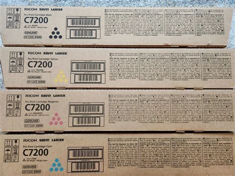 Genuine Ricoh Pro C7200x C7210x Cmyk Toner Cartridge Set For Printer