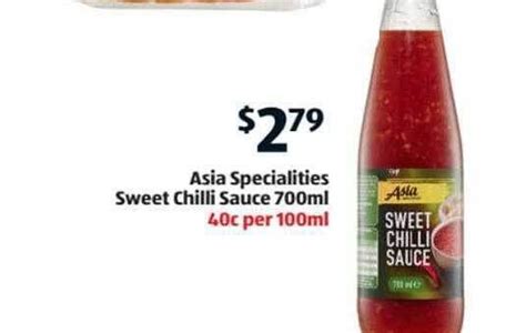 Asia Specialities Sweet Chilli Sauce Offer At Aldi