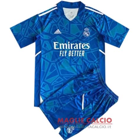 Nuova Magliette Portiere Real Madrid Set Completo Uomo 2022 2023 BluNuova