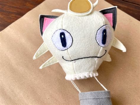 Pdf Meowth Hot Air Baloon Pattern Pokemon Baby Mobile Etsy