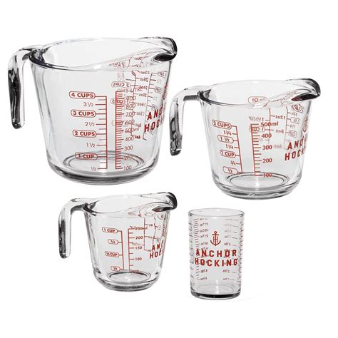 Mua Glass Measuring Cups 4 Piece Set 5 Ounce 1 Cup 2 Cup 4 Cup