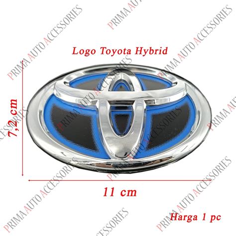 Jual Emblem Logo TOYOTA HYBRID HITAM BIRU Shopee Indonesia