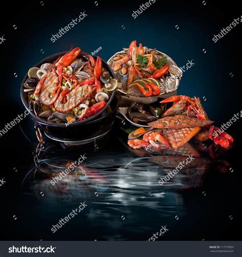 Seafood Prepared Shellfish Mediterranean Stock Photo 117773953