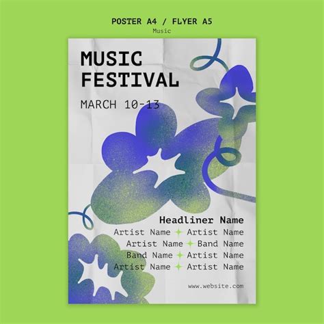 Free PSD | Music event poster template