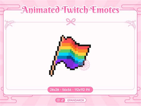 Lgtbq Pride Flag Animated Emote For Twitch LGBTQ Animated Emote LGTBQ