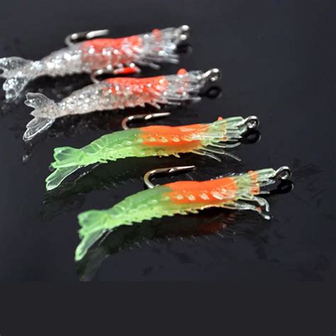 Aliexpress Buy Super Vivid Soft Shrimp Fishing Lures Mm G Bait