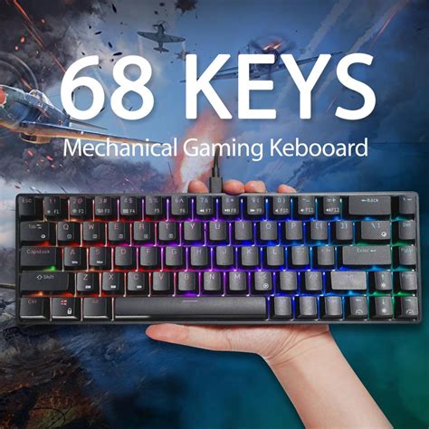 Hot Swap RK68 65 Bluetooth Type C RGB Mechanical Gaming Keyboard RK Switch Compact 68Keys