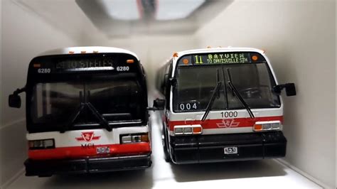 Ttc Nostalgia Buses 1987 Gmc Mci Classic 6280 And 1995 Nova Bus Rts T80 206 1000 Iconic Replicas