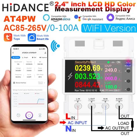 Tuya App Jednofazowa Szyna Din Wifi Kompaktowy Licznik Energii Zu Ycie