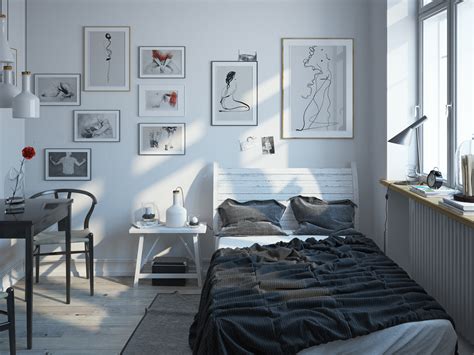 Scandinavian Bedroom Design For Woman With A White Color Scheme - RooHome