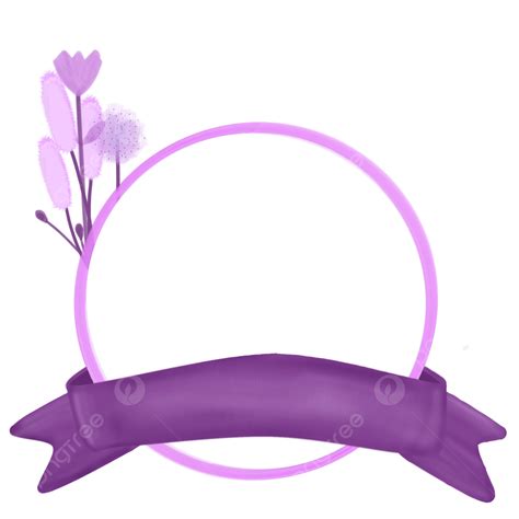 Cuadro De Título De Flor Morada Ramos Florales Png Cuadro De Título Dibujado A Mano Imagen