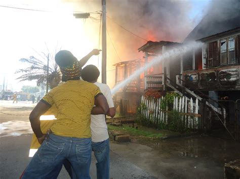 Quamina Street Fire Leaves 12 Homeless News Source Guyana