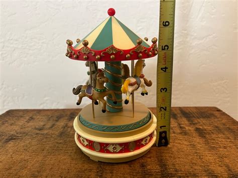 Vintage 1980 Enesco Carousel Waltz Merry Go Round Music Box Etsy