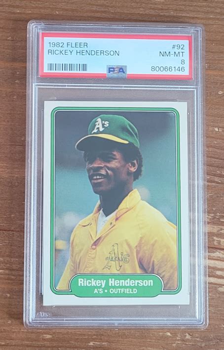 1982 Fleer 92 Rickey Henderson PSA 8 Oakland Athletics EBay