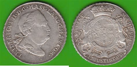 Hessen Kassel 2 3 Taler 1785 Friedrich II 1760 1785 hübsch selten ss