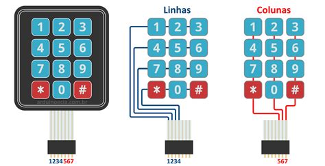 Teclado Matricial Membrana X Arduino Arduino E Cia