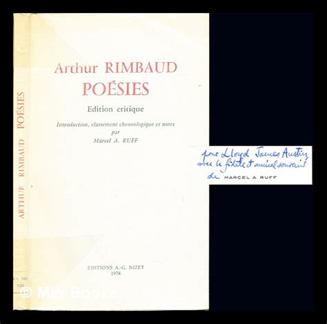 Po Sies D Arthur Rimbaud Dition Critique Introduction