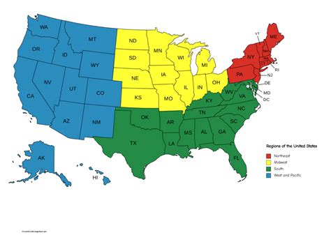 USA Map And State Abbreviations Diagram Quizlet