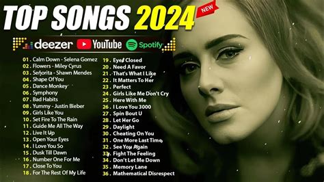 Adele, Ed Sheeran, Maroon 5, Dua Lipa, Rihanna, Bruno Mars, Taylor
