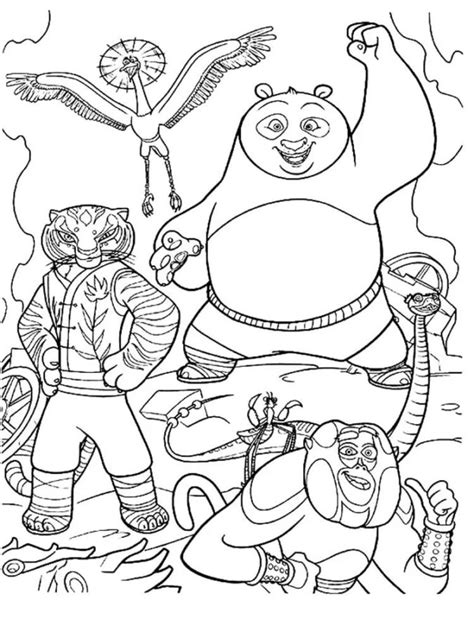 Kung Fu Panda Coloring Pages Policeman