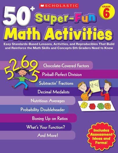 50+ Super-Fun Math Activities: Grade 6 - Scholastic Shop - Worksheets ...