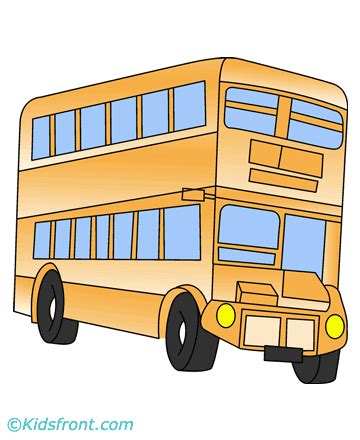 Double Decker Bus Coloring Pages for Kids to Color and Print