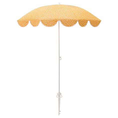 STRANDÖN parasol, yellow/white dotted, 140 cm (551/8") - IKEA