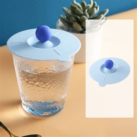 Ctnporpo Kitchen Supplies Glass Bottle Round Silicone Cup Cover