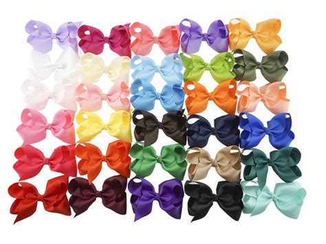 4 Hair Bows 30 Colors Choose Your Colors Toddler Hair Etsy