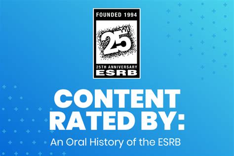 Our History | ESRB Ratings