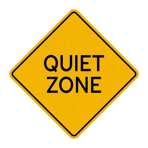 Premium Vector | Quiet zone sign