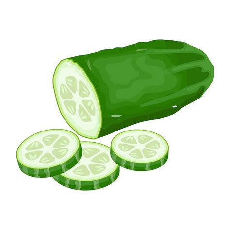 Premium Vector Healthy Food An Isometric Icon Of Cucumber