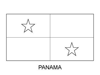 Panama Flag Printable , Panama Flag Coloring Sheet | TPT