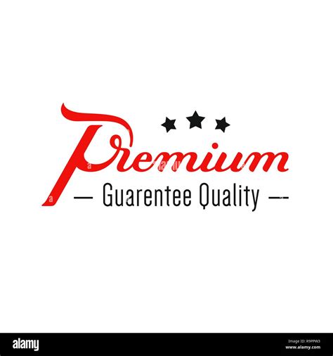 Premium Quality Guarantee Hand Written Lettering Logo Modern Label