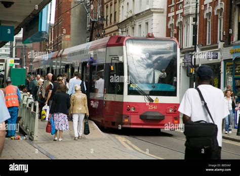 Croydon Tram stop Stock Photo - Alamy