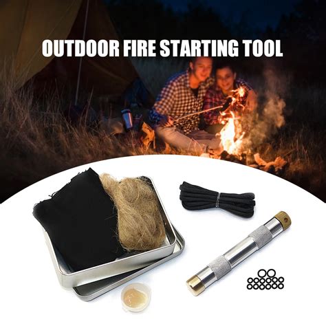 Emergency Fire Starter Kit Fire Piston Outdoor Camping Survival Fire ...