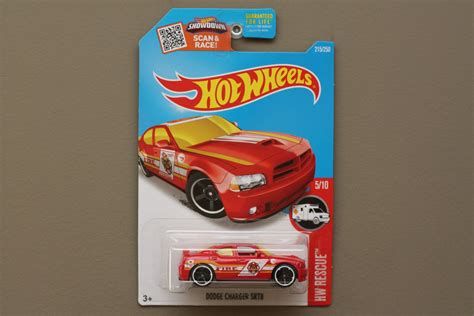Hot Wheels Hw Rescue Dodge Charger Srt Red Treasure Hunt
